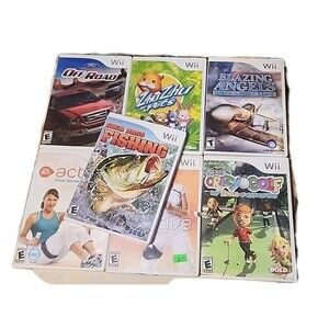 7 Wii Off Road Fishing Active Blazing Angels Excerise Video Games
